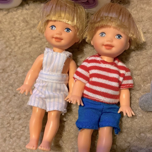 Vintage Barbie Power Wheels Fisher Price Pink Jeep Tommy Doll Twins + Dogs Wagon - Picture 12 of 15